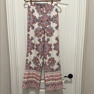 Rachel Zoe Multicolor Patterned Wide-Leg Pants